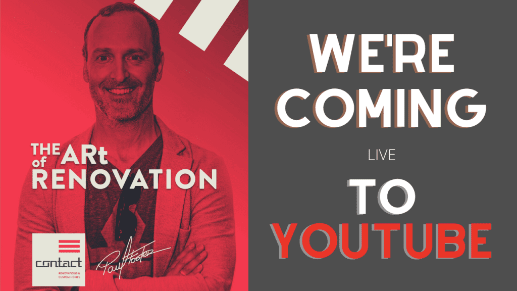the art of renovation live! is moving to youtube blog header