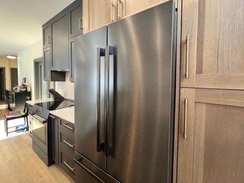 black stainless steel appliances, Contact Renovations blog