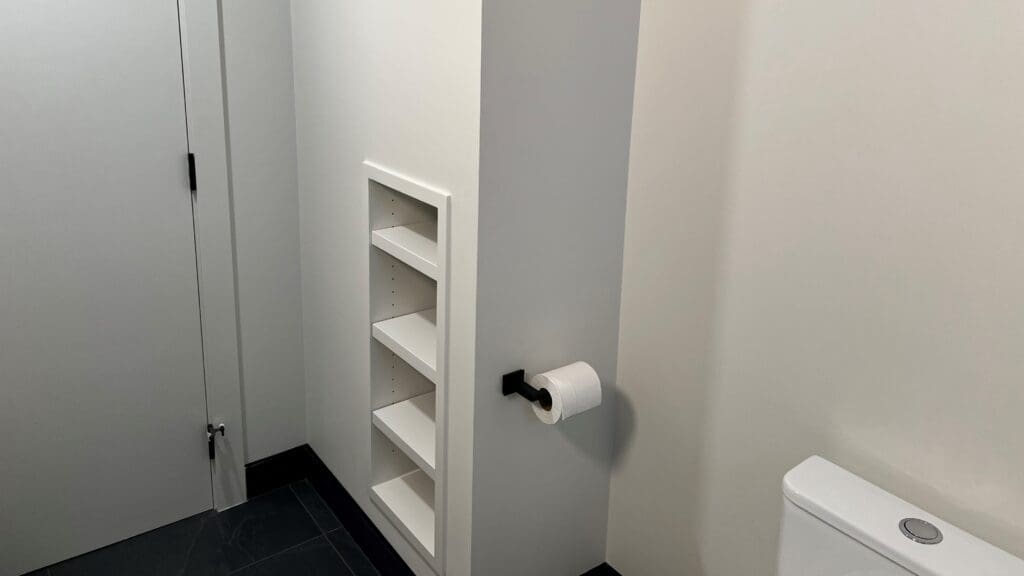 Bathroom storage, Contact Renovations blog