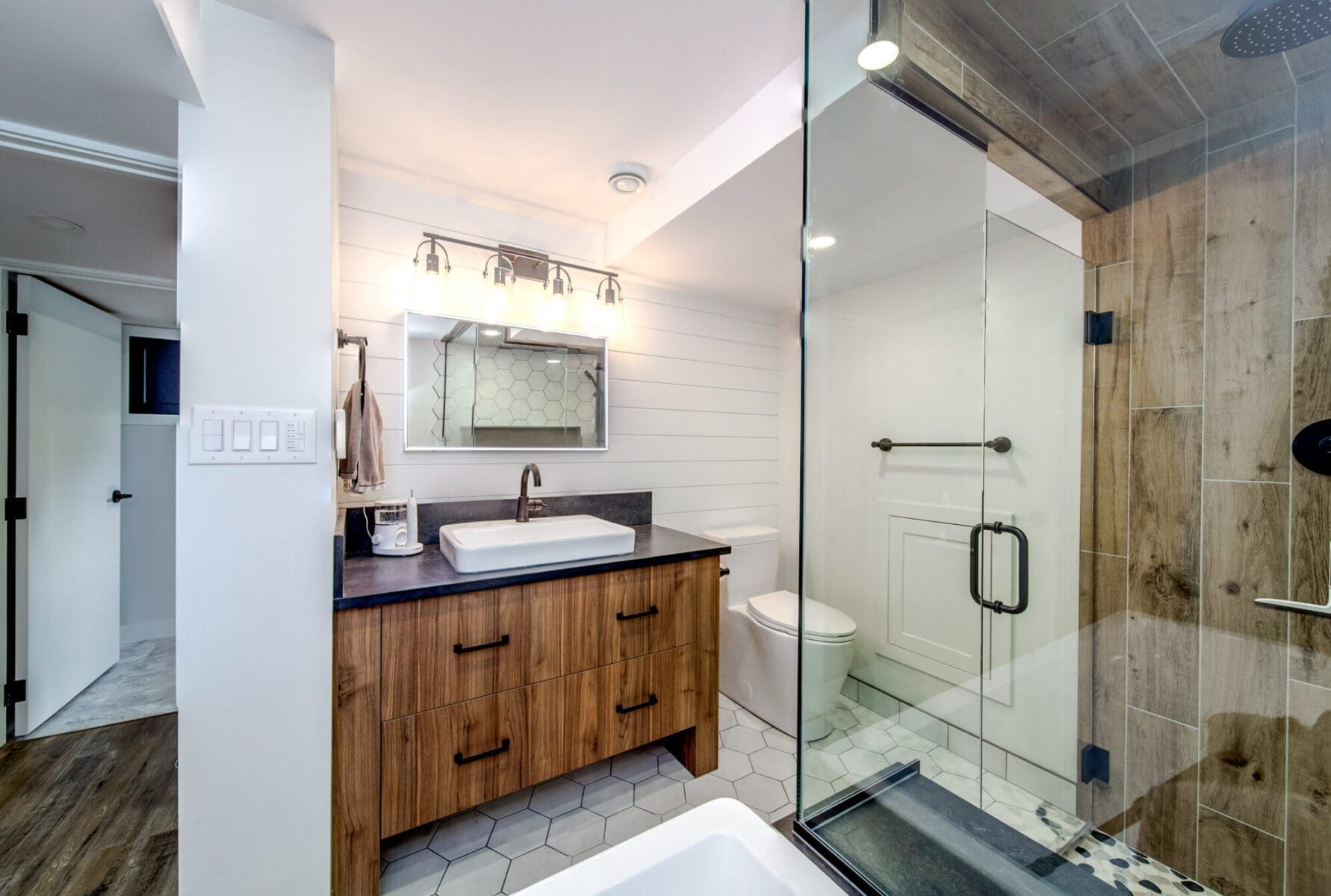 Spa-like bathroom in the basement, Contact Renovations blog