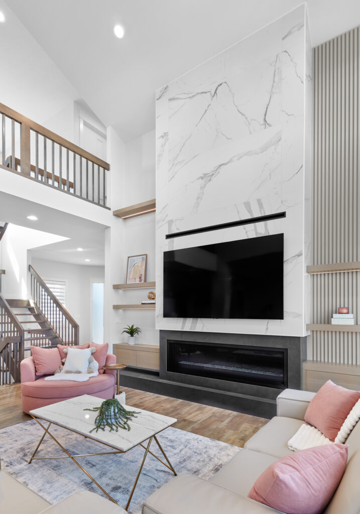 A beautiful living room renovation in Sturgeon County