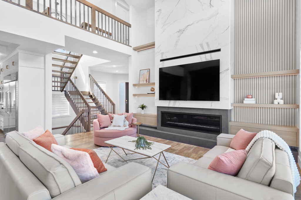 Sturgeon County Alberta custom living room renovation