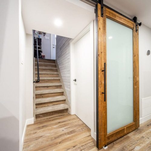 argyll basement reno barn door