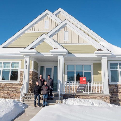Parkview Home Reno front entrance happy family