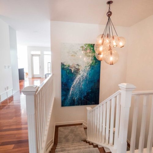 Home Reno Windsor Park Edmonton Living room and staircase